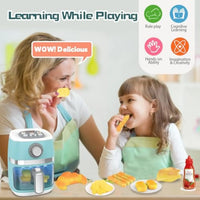 HKM-802707 Kids Kitchen Playset with Air Fryer - Pretend Chef Toy for Girls Age 2 and Up