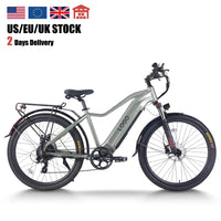 HKM-9786451 Electric Bike 750W Motor 48V 15.6Ah Battery 35 Mile Range 27.5-Inch Tires Hydraulic Brakes 7-Speed Suspension Fork