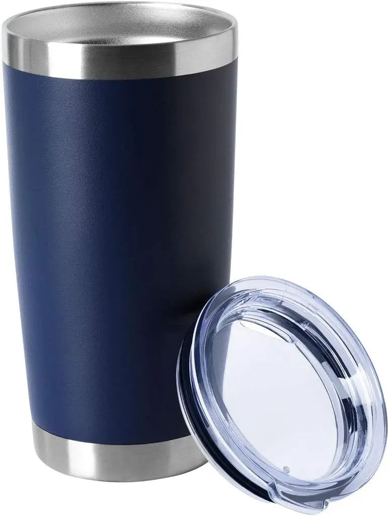 KTX-433107 Stainless Steel Double Wall Vacuum Insulated Travel Cup with Lid - Ideal for Home, Office and Car Use
