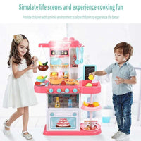 HKM-015123 Children's Kitchen Playset with Spray and Circulating Water, 72Cm Cooking Toy for Ages 2-13