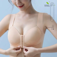 HKM-378899 High Quality Plus Size Seamless Bra Front Buckle No Underwire Bra Push up Wire Free Bra for Women