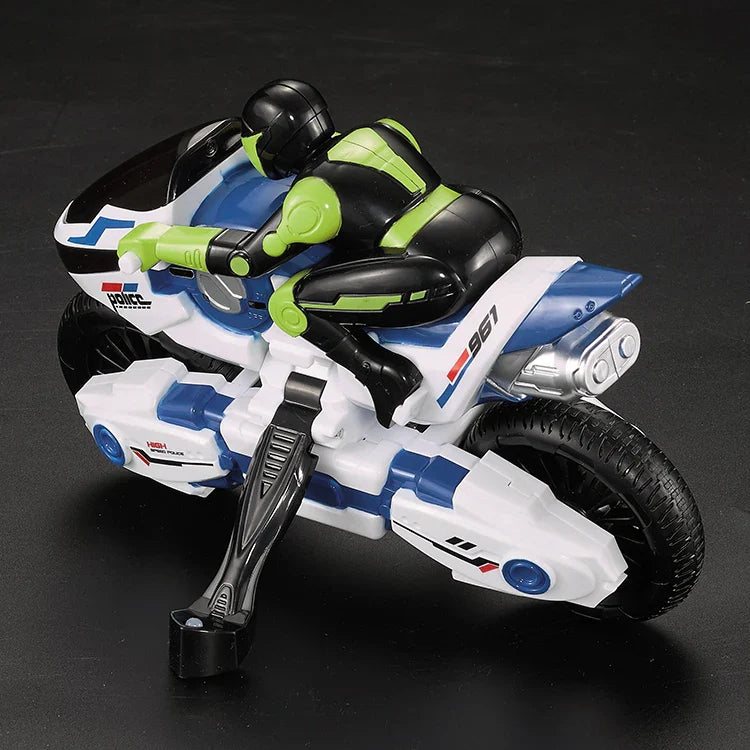 HKM-475027 Stunt Motorcycle RC Car for Kids - 2.4G Mini Radio Control Model with 360° Spin, Indoor/Outdoor Use