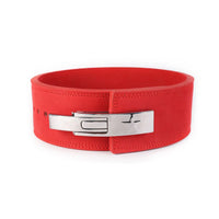 HKM-452819 Leather Weightlifting Belt - 10mm Thick Cowhide, 4-Layer Design, Lever Closure