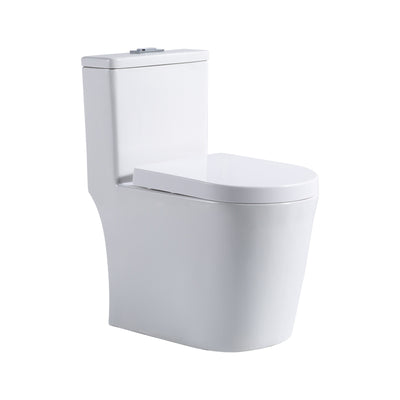 HKM-3165395 Smart Toilet One Piece Elongated Siphon Jet Flush White Ceramic Floor Mounted Bidet Seat With Remote Control Toilet
