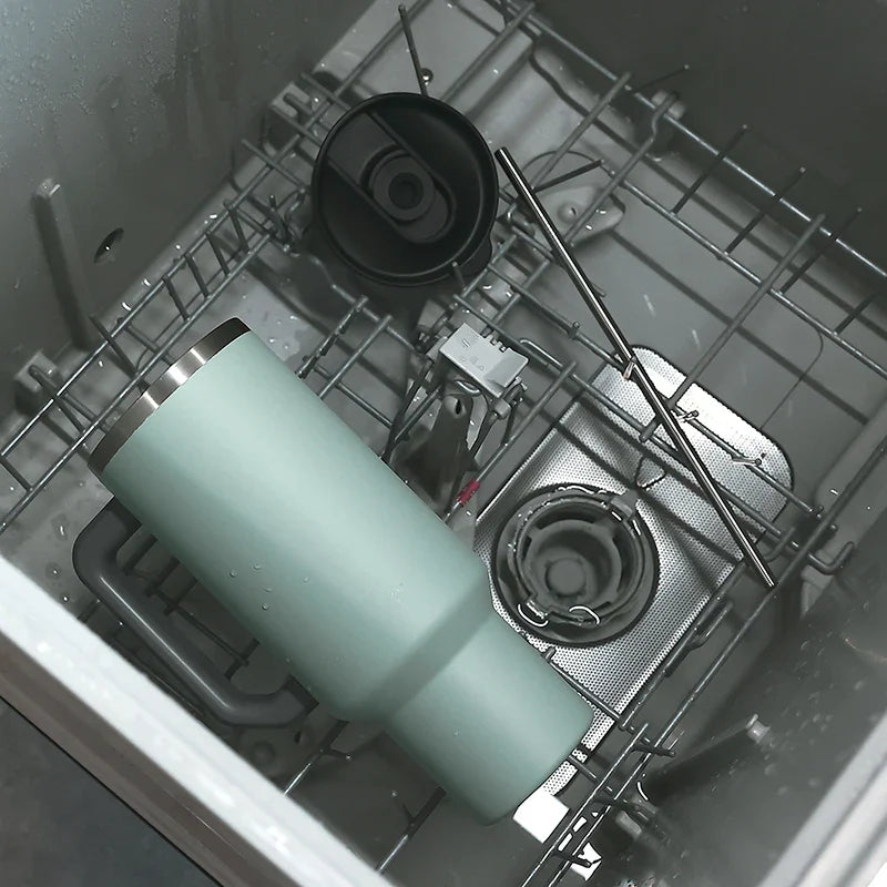 KTX-121235 40oz Large Capacity Stainless Steel Tumbler with Straw and Handle