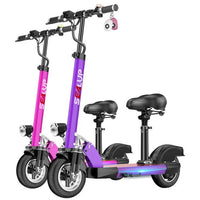 Pulse GO MF81 XLP Q12 500W Foldable Electric Scooter for Adults Fashionable Purple/Pink E-Scooter with 10 Inch Vacuum Tires