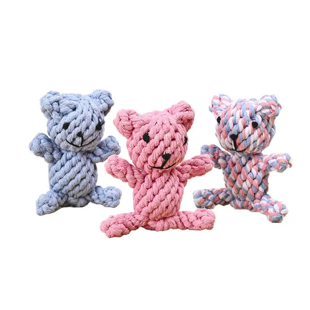 HKM-733715 Cotton Rope Dog Chew Toys Available in Various Designs for Puppies and Medium Dogs