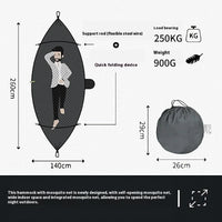 HKM-568083 Full-Automatic Outdoor Camping Hammock with Mosquito Net, Anti-Mosquito Nylon Cloth, Available in Single and Double Sizes