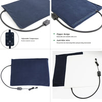 HKM-652371 Waterproof Anti-Bite Pet Heating Pad with Thermostat and Timer, Available in Multiple Sizes