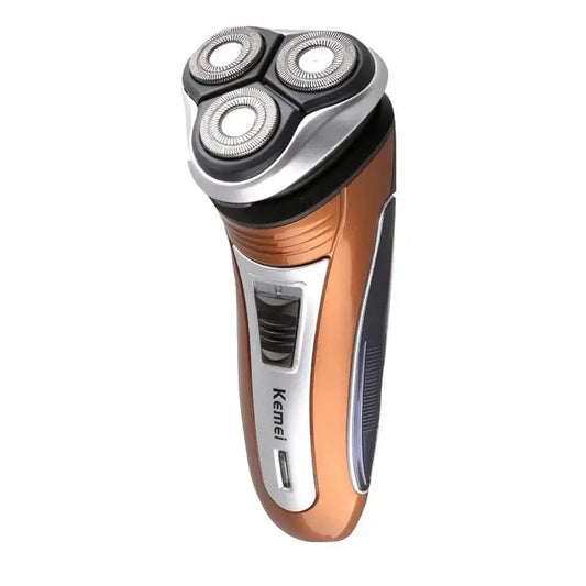 HKM-684947 Kemei KM-2801 Rechargeable Cordless Shaver for Men with 3 Rotating Blades