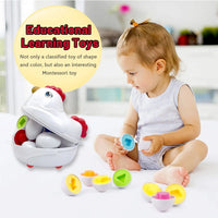 HKM-101075 Sensory Matching Eggs Educational Toy for Babies 0-12 Months - Shape and Color Recognition