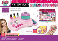 HKM-458067 Kids DIY Nail Polish Play Set for Girls Ages 2-13 - Colorful Makeup Kit in Box