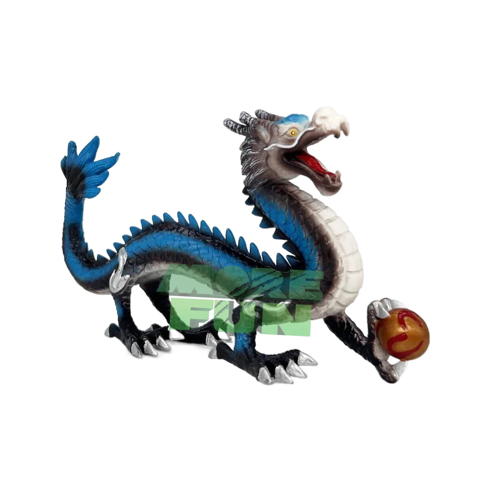 KTX-797715 Limited Edition Realistic Blue Chinese Dragon Action Figure - High Quality Plastic Toy
