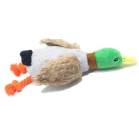 HKM-749523 Interactive Plush Duck Dog Toy with Squeaker for Chewing and Playtime