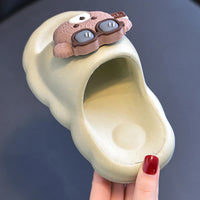 HKM-853459 Lovely Kids' 3D Cartoon EVA Beach Sandals Anti-Slip Soft Sole Summer Slippers Cute and Comfortable Indoor-Outdoor Slides
