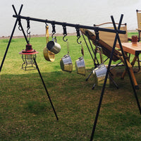 VTX-0945491 Camping Hanging Rack Folding Aluminum Alloy Portable Hanging Organizer Rack for All Gear and Camping Outdoor Supplies