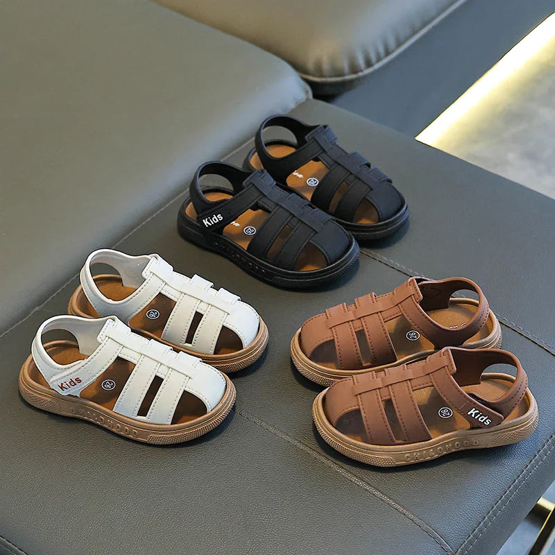 HKM-984531 Lightweight Children's Sandals New Summer Cute Beach Jelly Sandals Non-Slip Safe Rubber Baby Shoes for Boys and Girls