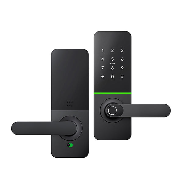 HKM-5864275 Smart Door Lock Fingerprint Keypad Password Card Keyless Entry Biometric Digital Deadbolt Handle with Tuya App