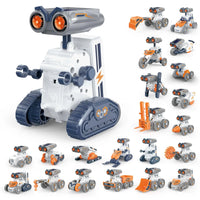 HKM-854739 21-in-1 Solar Robot Building STEM Toy Set with 210 Pieces for Ages 2-12