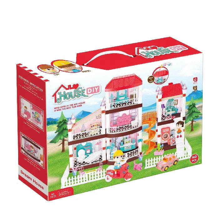 KTX-224019 Educational Light and Music Plastic House Play Set for Kids