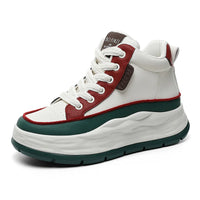 HKM-769811 XF2657 New Autumn Mid Top Breathable and Anti slip Student Thick Sole Elevated Sports Board Shoes Casual Running Shoes