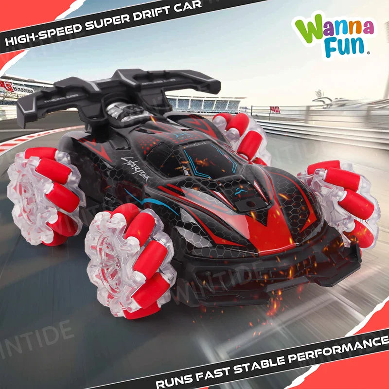 HKM-869395 4WD 2.4G Remote Control Drift Car with Gesture Sensing, High-Speed Features, Smoke, Music & Lights