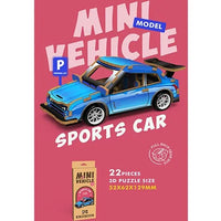 HKM-692051 3D Wooden Puzzle Car for Kids - DIY Assembly Educational Toy