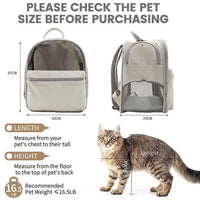 HKM-619603 Foldable Ventilated Cat Backpack Carrier for Travel, Hiking and Camping