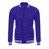 HKM-227411 Men's Customized Baseball Jacket Varsity Messenger With Buttoned Lapel Jacket Bombardment Lightweight Men's Jacket