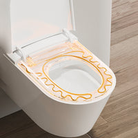 HKM-3230931 Smart Toilet Wall-Hung Elongated Sensor Automatic Flush Remote Control Heated Seat Bidet Ceramic Siphon Jet Toilet
