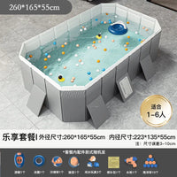 HKM-848339 Large Rectangular Above Ground Swimming Pool for Outdoor Use