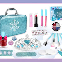 HKM-836627 Kids Real Washable Lip Gloss and Mini Nail Makeup Kit Set for Girls