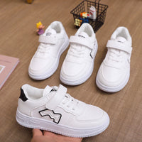 HKM-410515 2025 Children's Casual Sneakers White Shoes for Boys and Girls Non-slip Soft-soled Sports Running Shoes