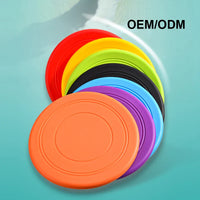 HKM-306579 Interactive Silicone Dog Treat Dispenser Frisbee in Cartoon Style