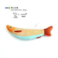 HKM-636563 Soft Catnip Crinkle Saury Fish Toys – 3 Pack Indoor Exercise Cat Toys