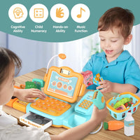 HKM-541715 Kids Cash Register Play Set with Scanner – Fun Supermarket Simulation Toy for Ages 2 to 13