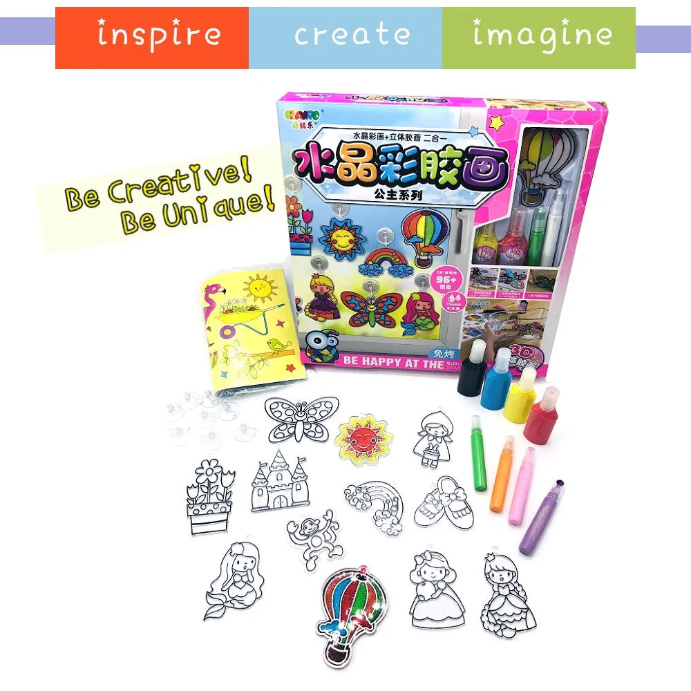 KTX-977363 Create Decorative Window Art with Suncatcher Refills and 8 Vibrant Paints