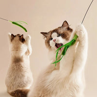 HKM-308883 Durable Interactive Cat Teaser Toy - 62CM Polyester & Metal Design