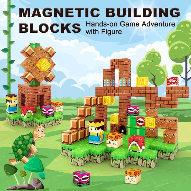 KTX-767251 Magnetic Building Blocks Set for Creative Play - Suitable for Kids Aged 3+