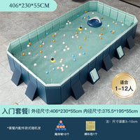 HKM-848339 Large Rectangular Above Ground Swimming Pool for Outdoor Use