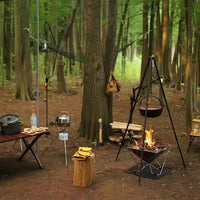 Stainless Steel Portable Freestanding Charcoal BBQ Grill Wood Burning Outdoor Camping Stove for Picnic Backyard Travel