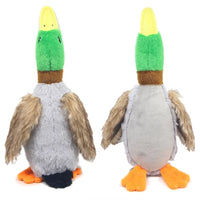 HKM-749523 Interactive Plush Duck Dog Toy with Squeaker for Chewing and Playtime