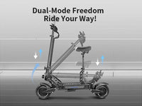 HKM-7241683 Electric Scooter 2400W Dual Motor 48V 23Ah Battery 50 Mile Range With Seat NFC App Control LCD Disc Brakes Foldable