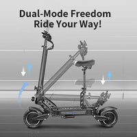 Adult Electric Scooter with Seat Single/Dual Motors NFC  Finger Throttle Colorful Marquee Off-road&City Commuting in US Stock