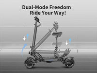 HKM-7241683 Electric Scooter 2400W Dual Motor 48V 23Ah Battery 50 Mile Range With Seat NFC App Control LCD Disc Brakes Foldable