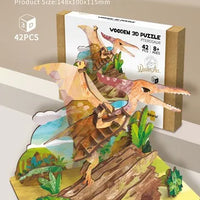 HKM-855891 Wooden 3D Insect Puzzle Set - Butterfly and Bee Models for Kids Educational Fun