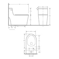 HKM-3230931 Smart Toilet One Piece Glazed Ceramic Floor Mounted Easy Clean Eco Friendly White Bidet Seat With Toilet Bowl
