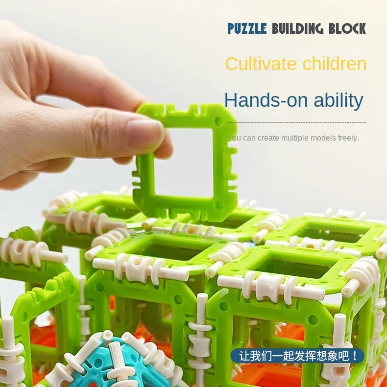 KTX-466899 Educational Jigsaw Puzzle Building Blocks for Kids - Creative Montessori Toy for Developing Intelligence