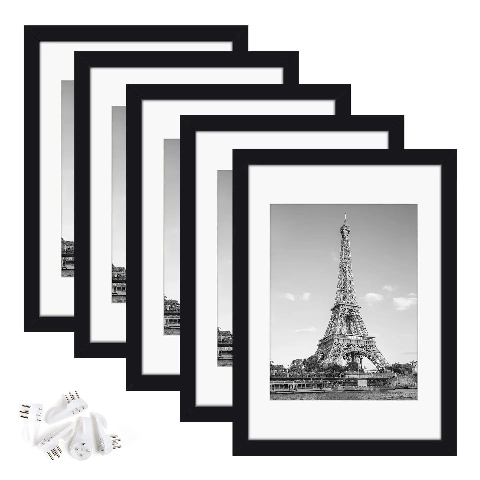 KTX-964755 Black MDF A3 and 5x7 Photo Frames for Wall Art and Home Decoration in Multiple Sizes