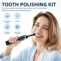 HKM-618259 Electric Teeth Polisher with Tartar Remover, 5 Brush Heads and Adjustable Speed Settings